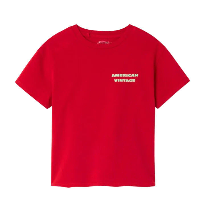 AMERICAN VINTAGE FIZVALLEY T SHIRT - VINTAGE RUBY