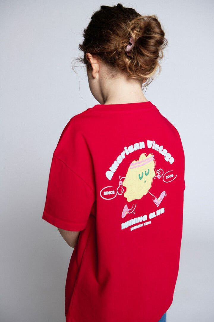 AMERICAN VINTAGE FIZVALLEY T SHIRT - VINTAGE RUBY