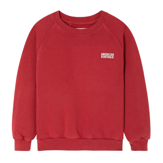 AMERICAN VINTAGE KIDS IZUBIRD SWEATSHIRT - VINTAGE CHERRY RED