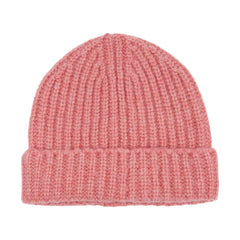 MERINO WOOL BONNET BEANIE - ROSE