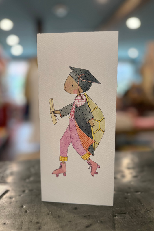 GRADUATION CARD - GIRL TURTLE