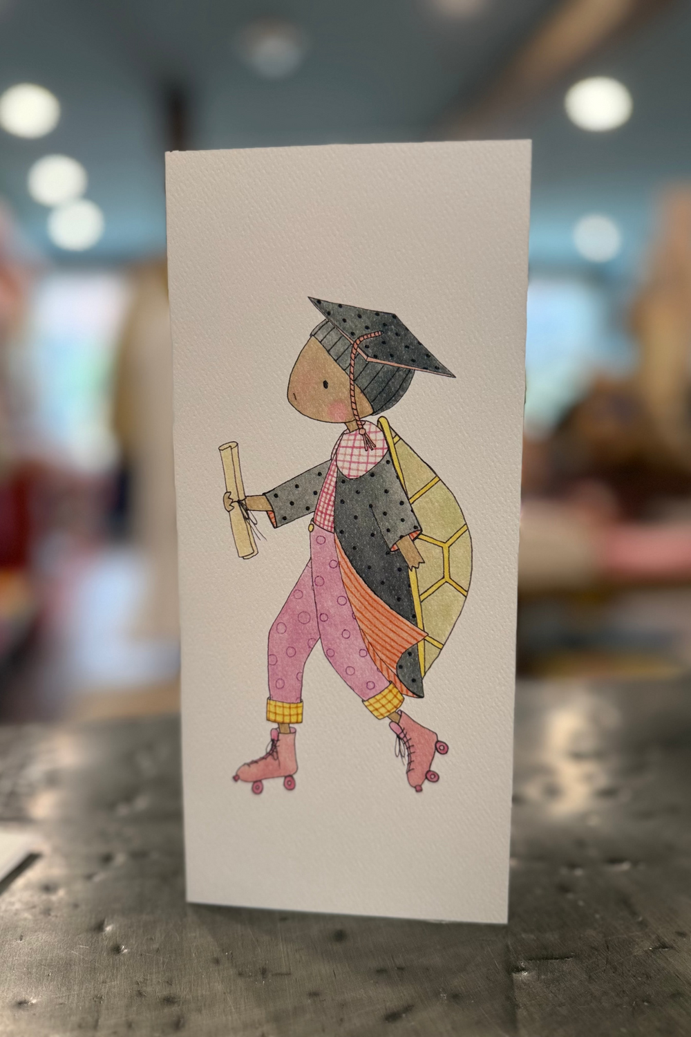 GRADUATION CARD - GIRL TURTLE