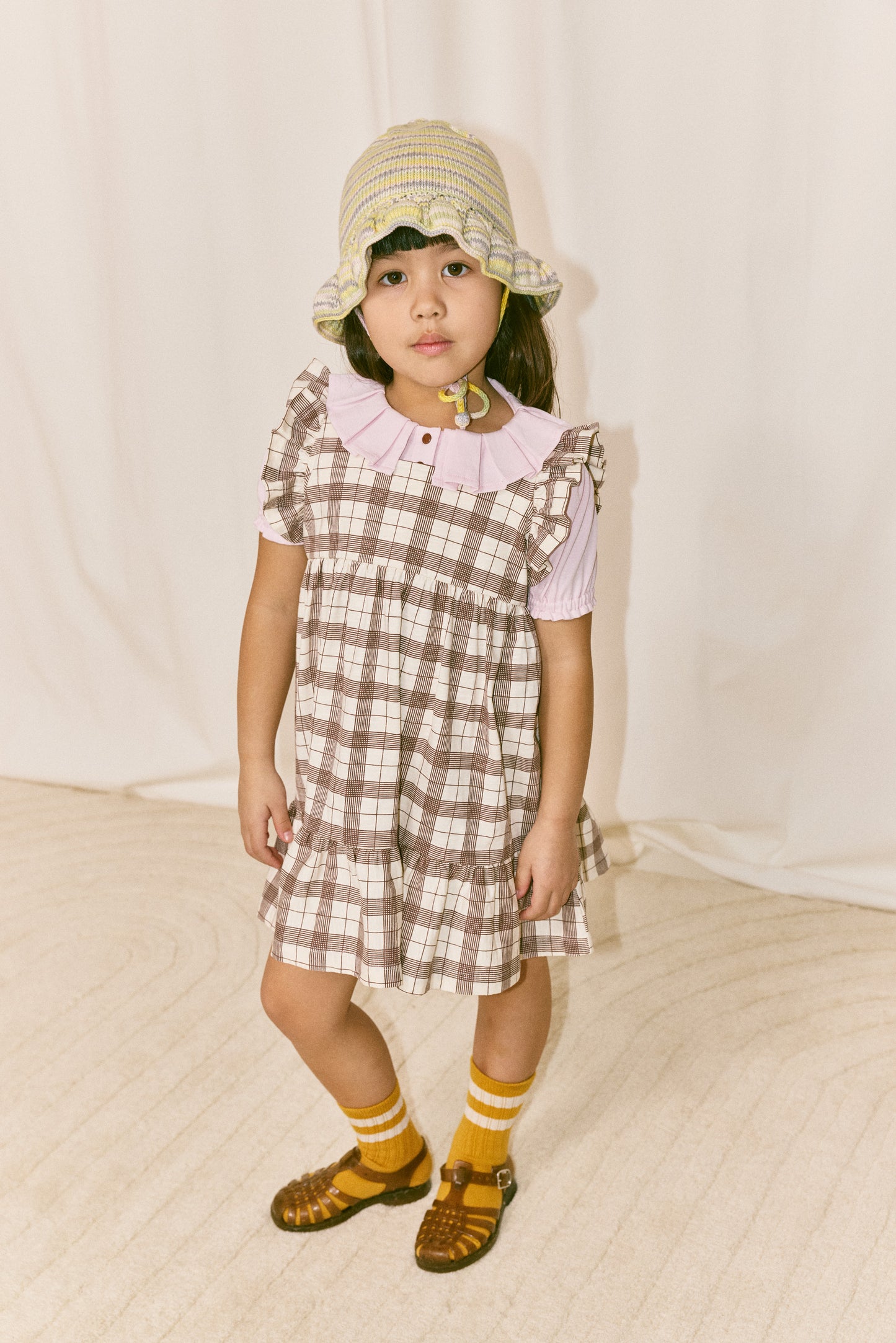RUFFLE SLEEVE DRESS