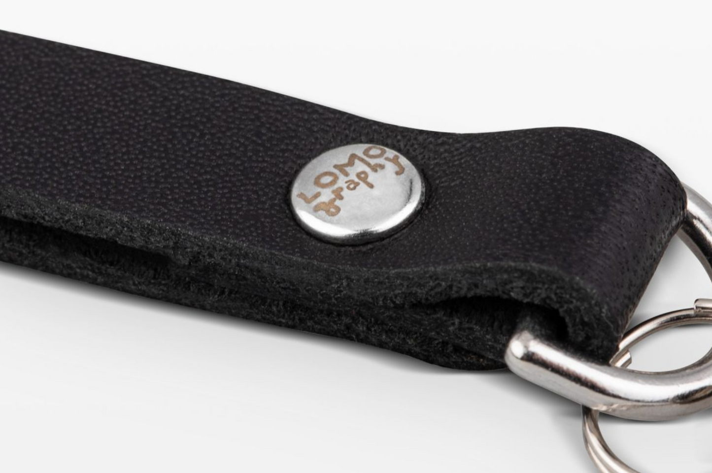 BLACK LEATHER CAMERA WRIST STRAP