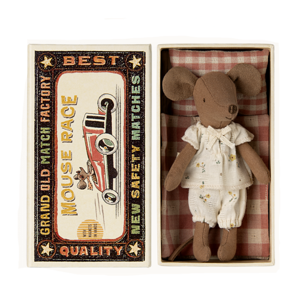BIG SISTER MOUSE IN MATCHBOX - FLORAL BLOOMERS