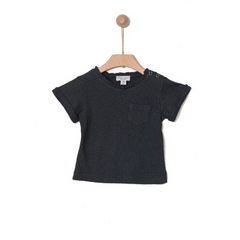 LINEN-COTTON BLEND  T SHIRT - GREEN