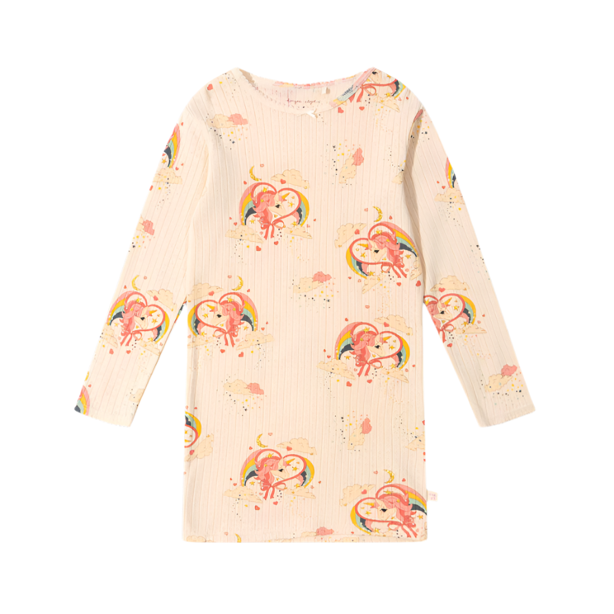 MINNIE GLITTER UNICORN DRESS GOTS