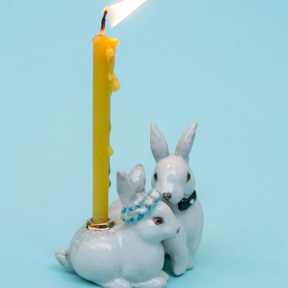 RABBIT COUPLE CAKE TOPPER