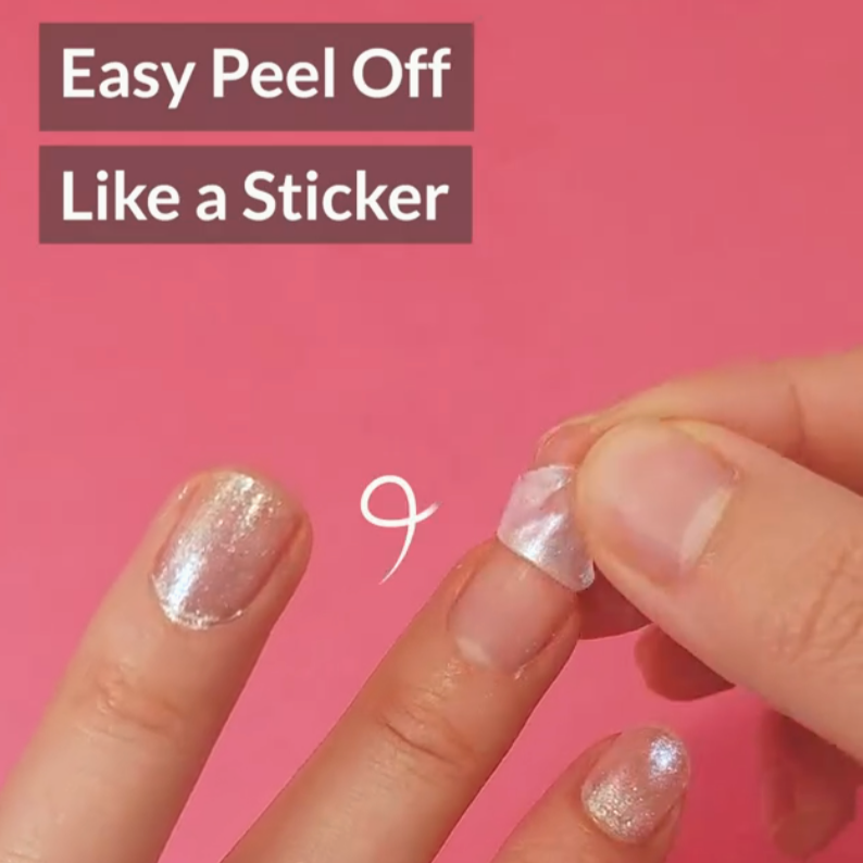 PUTTISU PEEL-OFF NAIL POLISH - GLITTER PINK FLOWER GARDEN