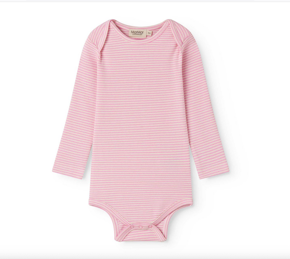 BEN PINK STRIPES ONESIE + FOOTED LEGGING SET