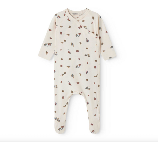 RUBELLO BABY JUMPSUIT TRAINS