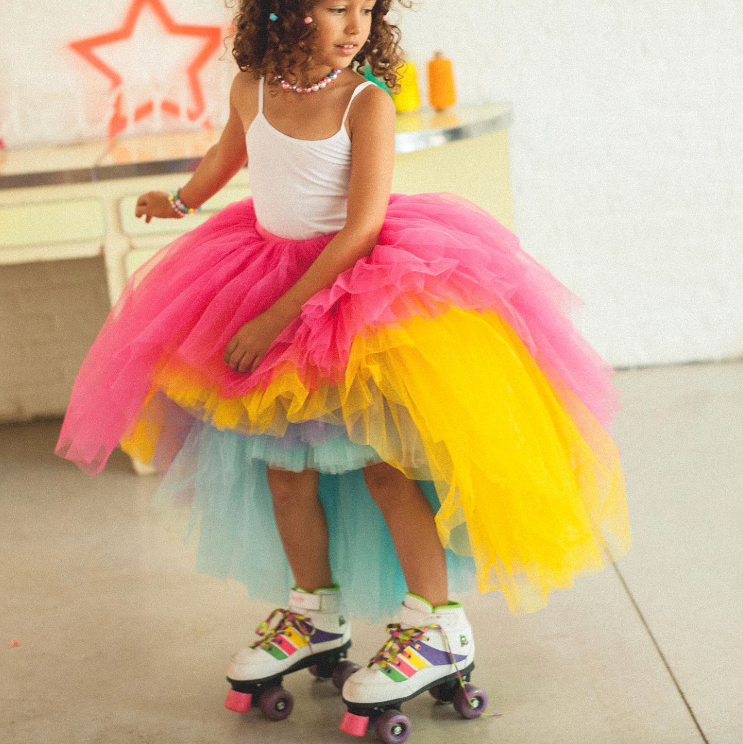 LONG ROCK TUTU SKIRT - YELLOW