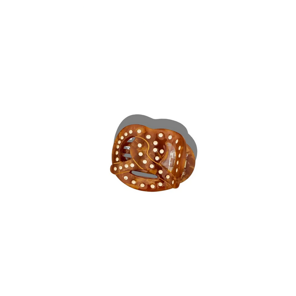 MINI PRETZEL LAY DOWN JAW CLIP
