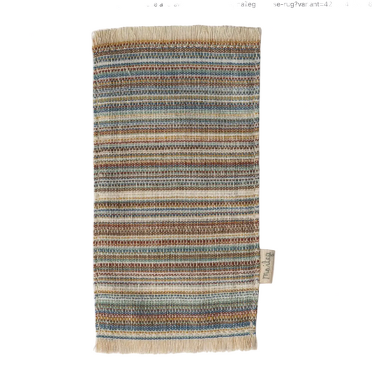 MAILEG MINATURE STRIPE RUG -BLUE