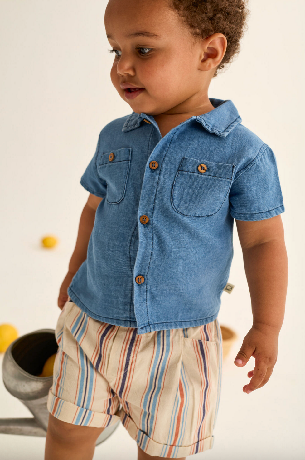 ROY MULTI STRIPES BABY SHORTS