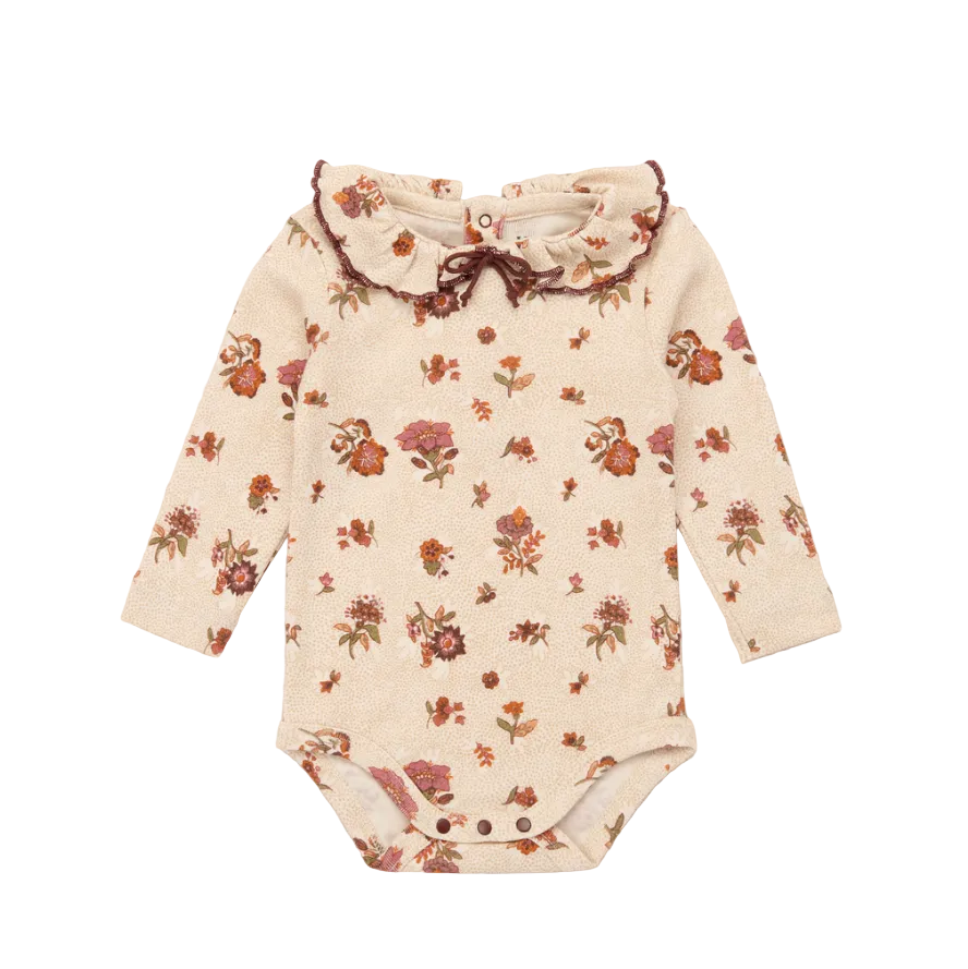 BABY PATTIE ONESIE - STRING ANTIQUE  ROSE