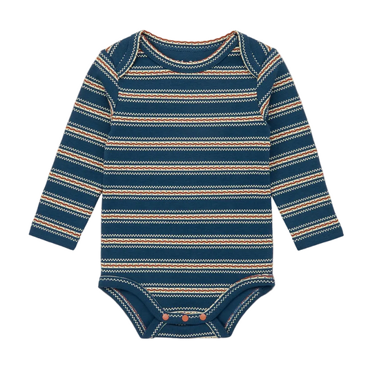 BABY LAP ONESIE - MARINE BLUE SGRAFFITO