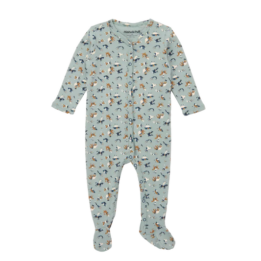 BABY FOOTED ONE-PIECE ONESIE - ONSEN CIRCUS