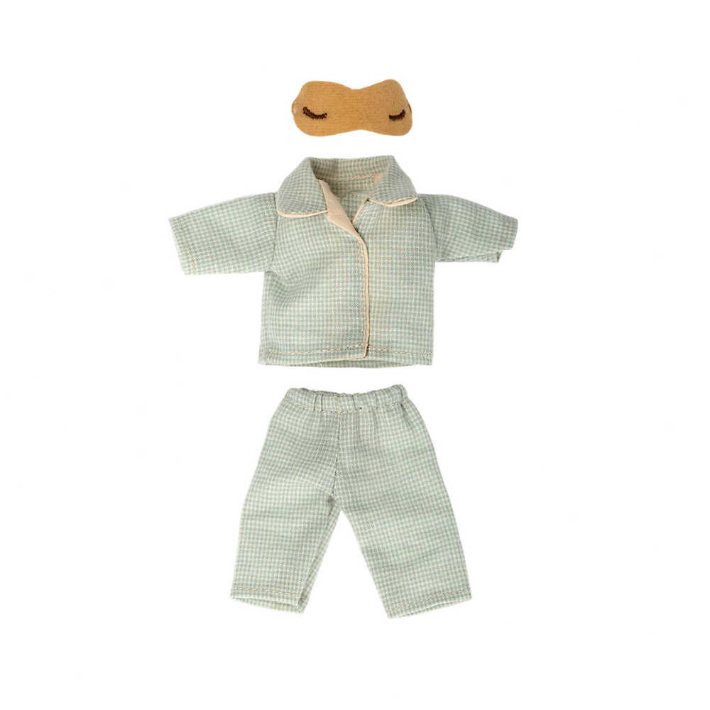DAD MOUSE PAJAMAS - MINT/SAND