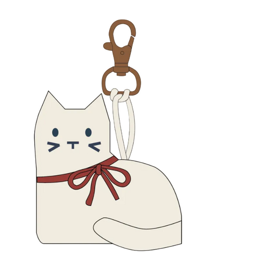 KITTEN BAG CHARM - WINTER CREAM