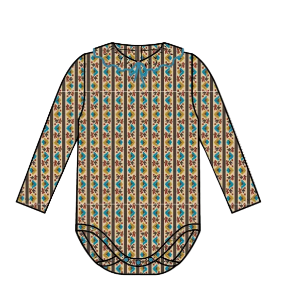 BABY PATTIE ONESIE - ALABASTER GALLUP
