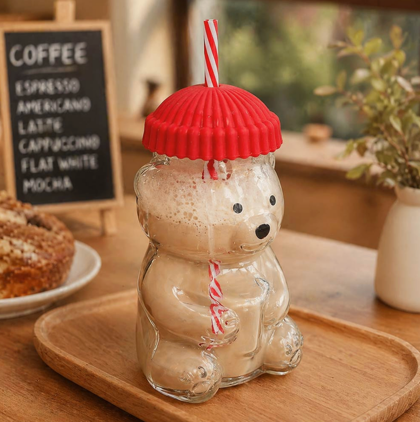 TEDDY BEAR GLASS TUMBLER