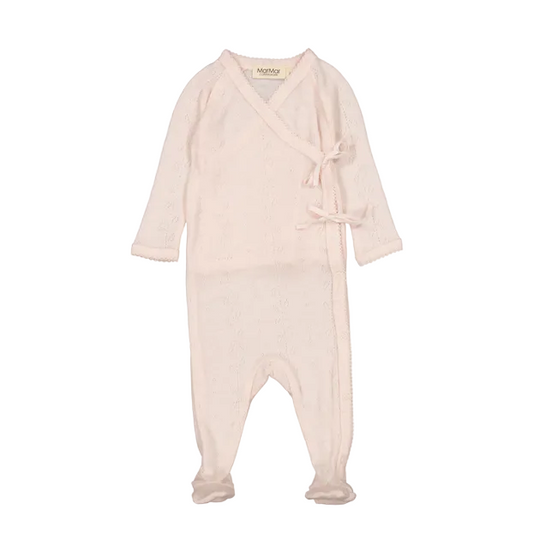 RUBETTA NOOS WOOL POINTELLE FULL BODY ONESIE - SOFT PINK