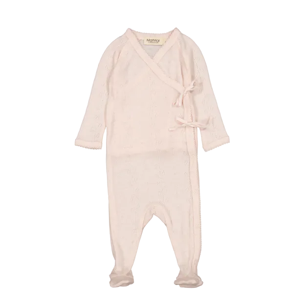 RUBETTA NOOS WOOL POINTELLE FULL BODY ONESIE - SOFT PINK