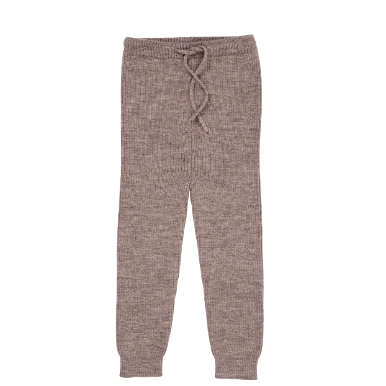 MERINO CLASSIC RIB LEGGINGS - NATURAL MELANGE