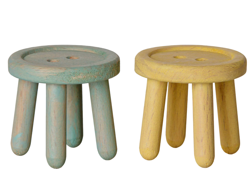 STOOL SET, MOUSE - MINT/YELLOW