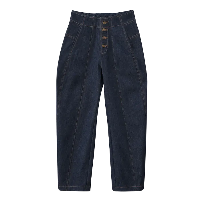 ALDOUS BARREL LEG JEANS - INDIGO