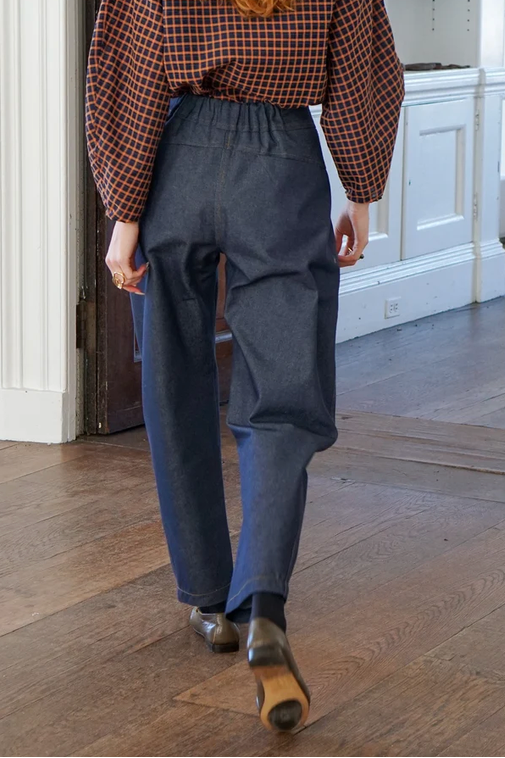 ALDOUS BARREL LEG JEANS - INDIGO