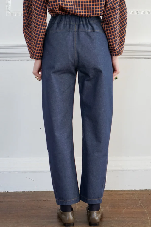ALDOUS BARREL LEG JEANS - INDIGO