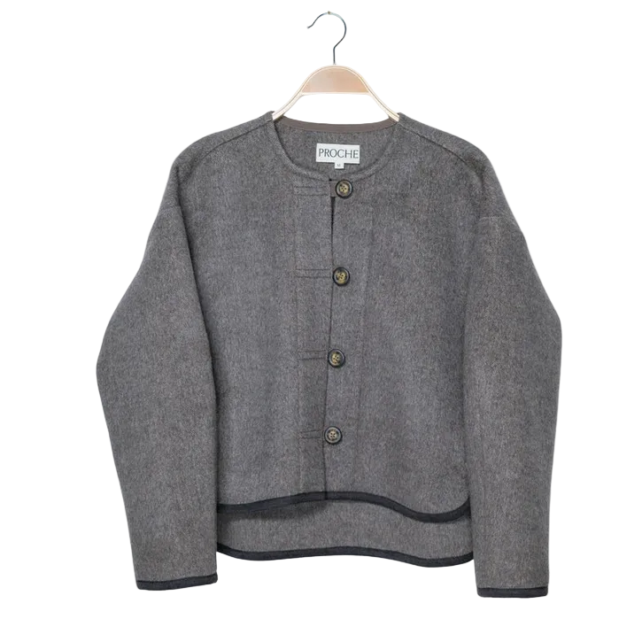 WOOL CASHMERE OLIVIA JACKET - MINK