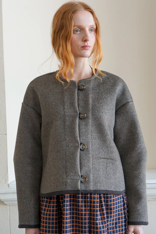 WOOL CASHMERE OLIVIA JACKET - MINK