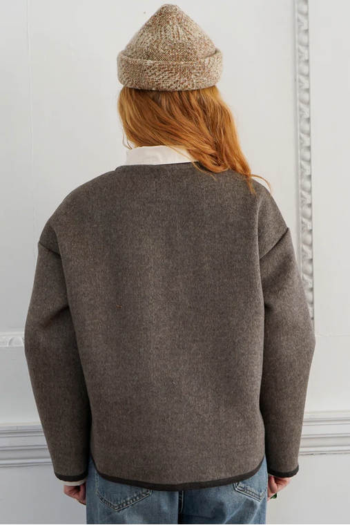 WOOL CASHMERE OLIVIA JACKET - MINK