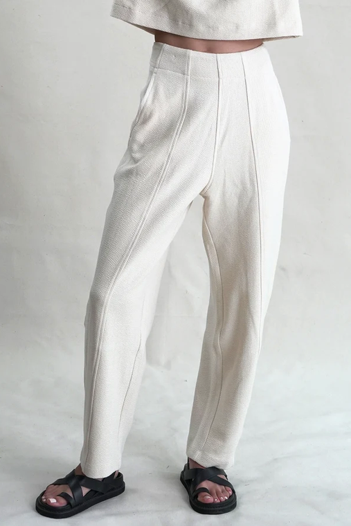 ALDOUS BARREL LEG JOGGER PANT - CREAM