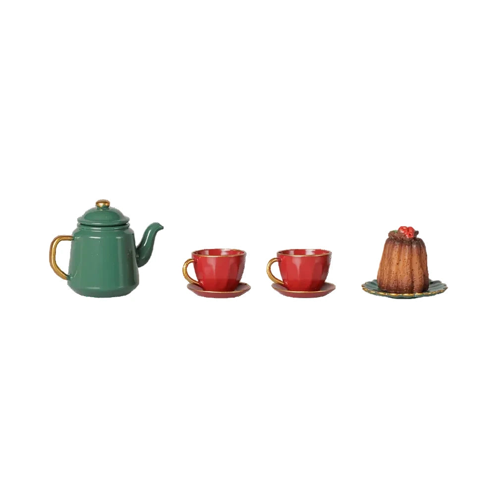 CHRISTMAS TEA PARTY, MOUSE - RED/GREEN