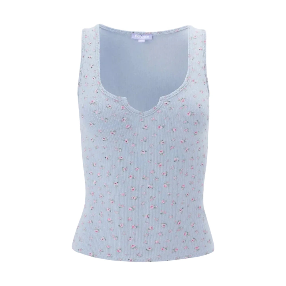 PRINTED TANK - PETIT JARDIN BLU