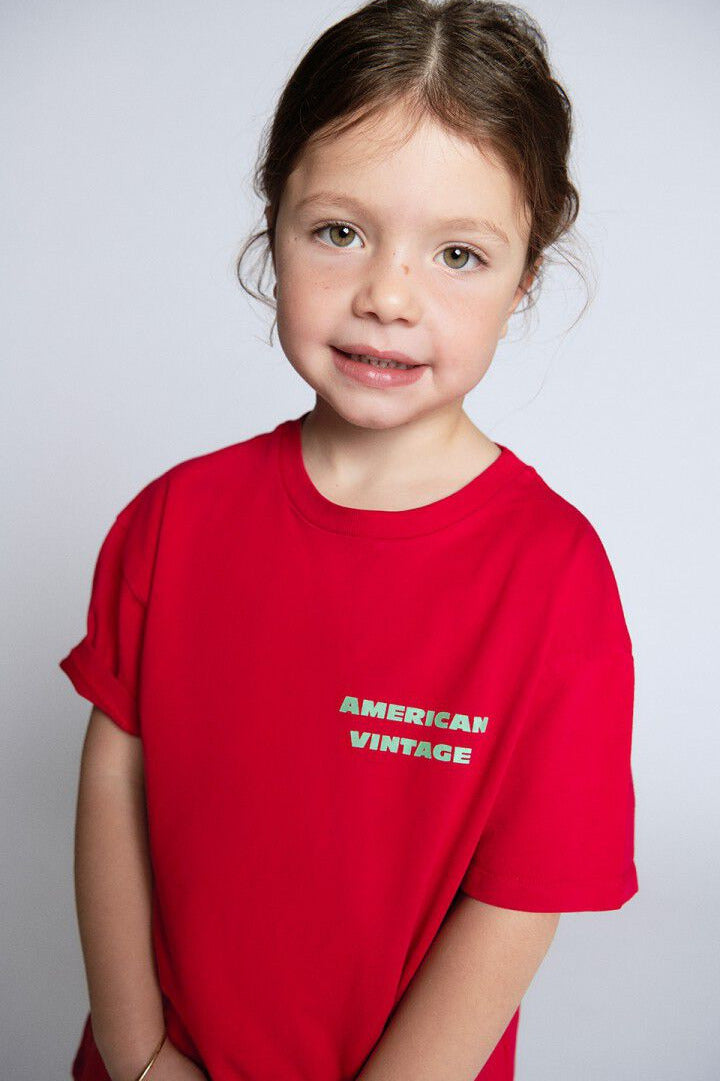 AMERICAN VINTAGE FIZVALLEY T SHIRT - VINTAGE RUBY