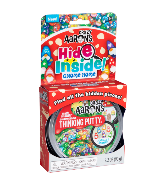 CRAZY AARON'S 4" HIDE INSIDE THINKING PUTTY TIN - GNOME HOME