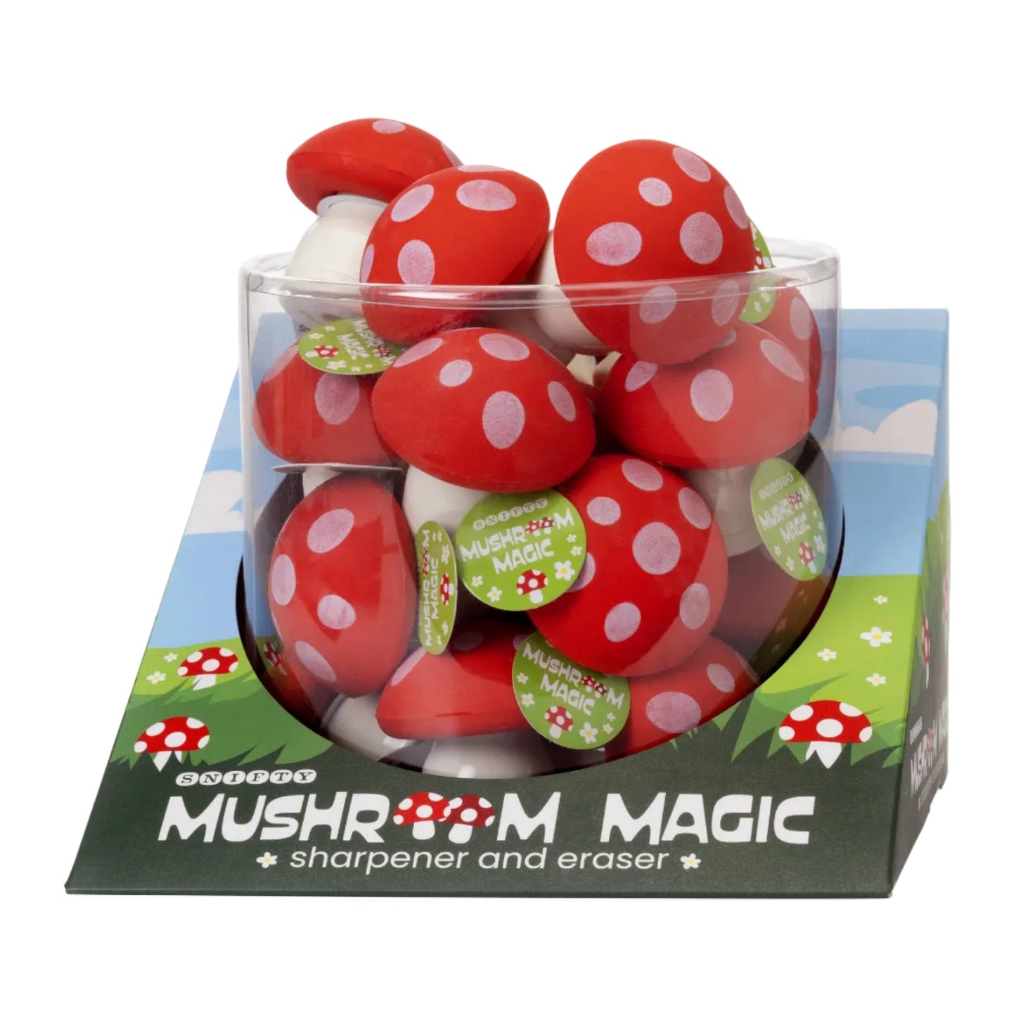 MAGIC MUSHROOM SHARPENER AND ERASER