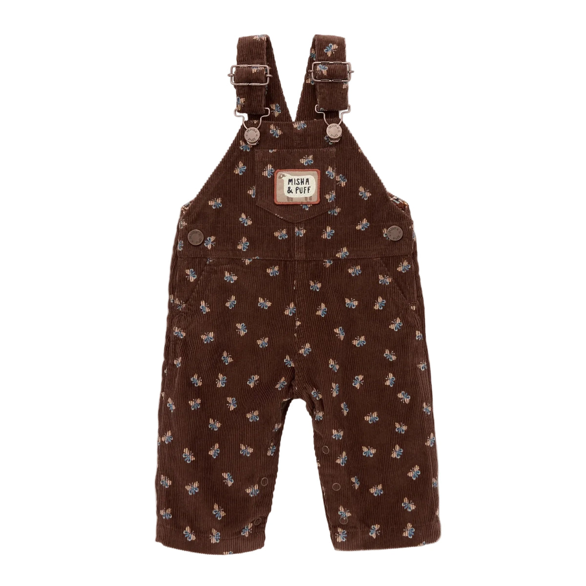 BABY CORDUROY CARPENTER OVERALL - DARK ROAST