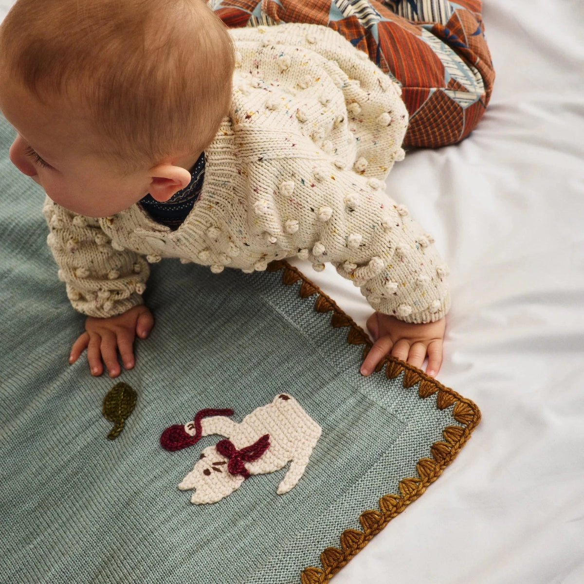 BABY MEADOW BLANKET - ONSEN BLUE