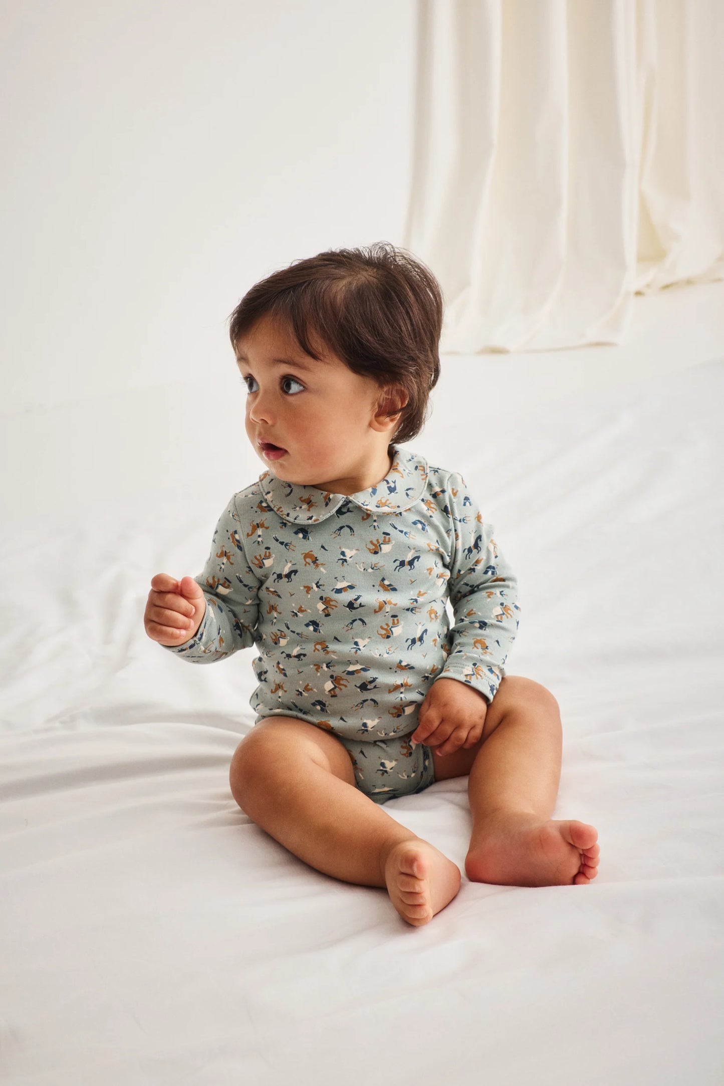 BABY PETIT COLLAR ONESIE - ONSEN