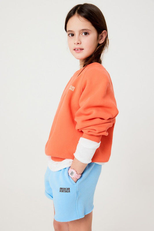 AMERICAN VINTAGE KIDS SHORTS IZUBIRD - VINTAGE LIGHT BLUE