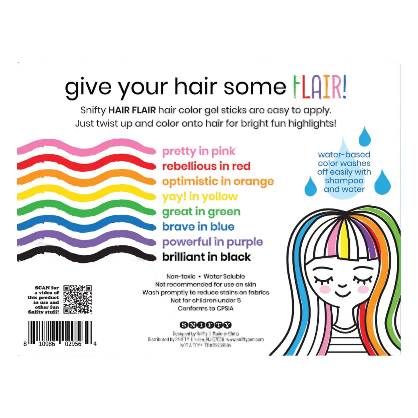 HAIR COLOR GEL STICKS SET OF 8