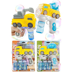 CONSTRUCTION VEHICLE LED LIGHT-UP BUBBLE GUN