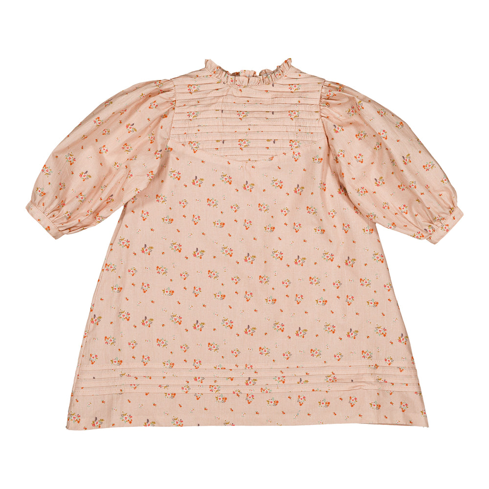 GARANCE DRESS - PEACH FLORAL