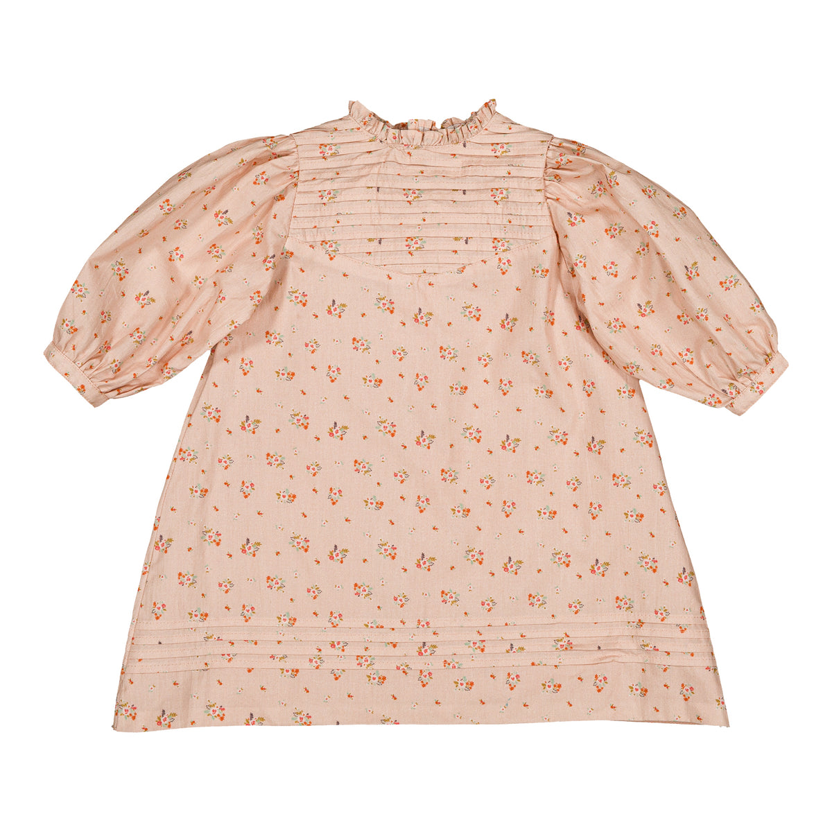 GARANCE DRESS - PEACH FLORAL